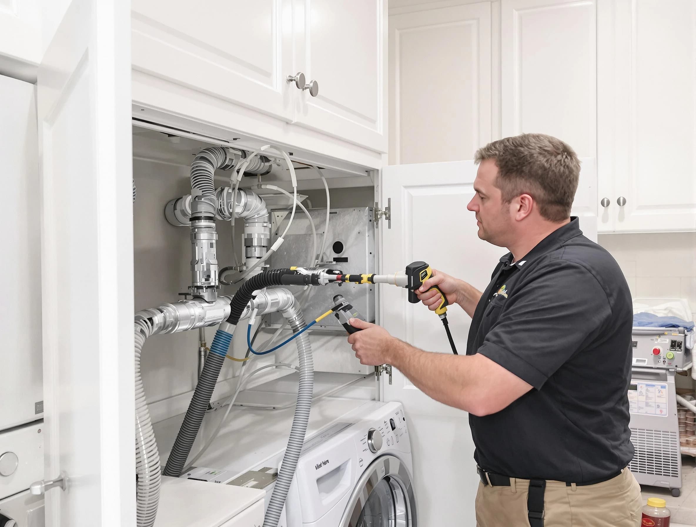 Sun City Dryer Vent Cleaning professional removing severe blockage from a clogged dryer vent in Sun City