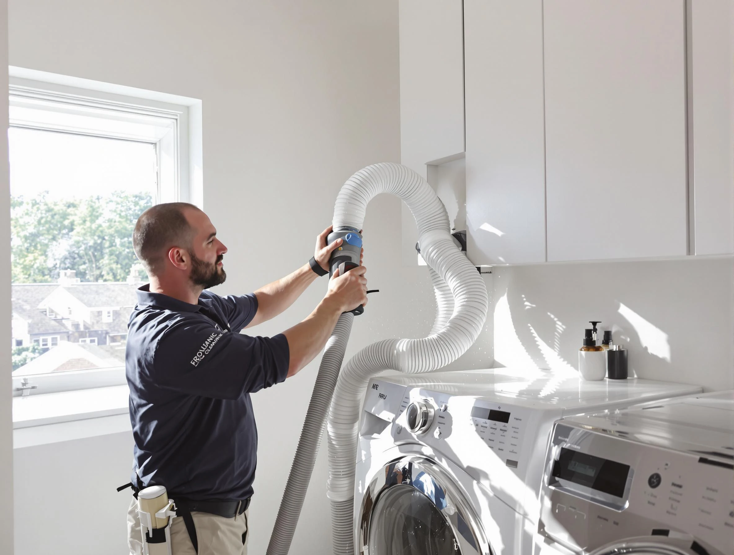 Certified Sun City Dryer Vent Cleaning technician performing dryer vent cleaning in Sun City