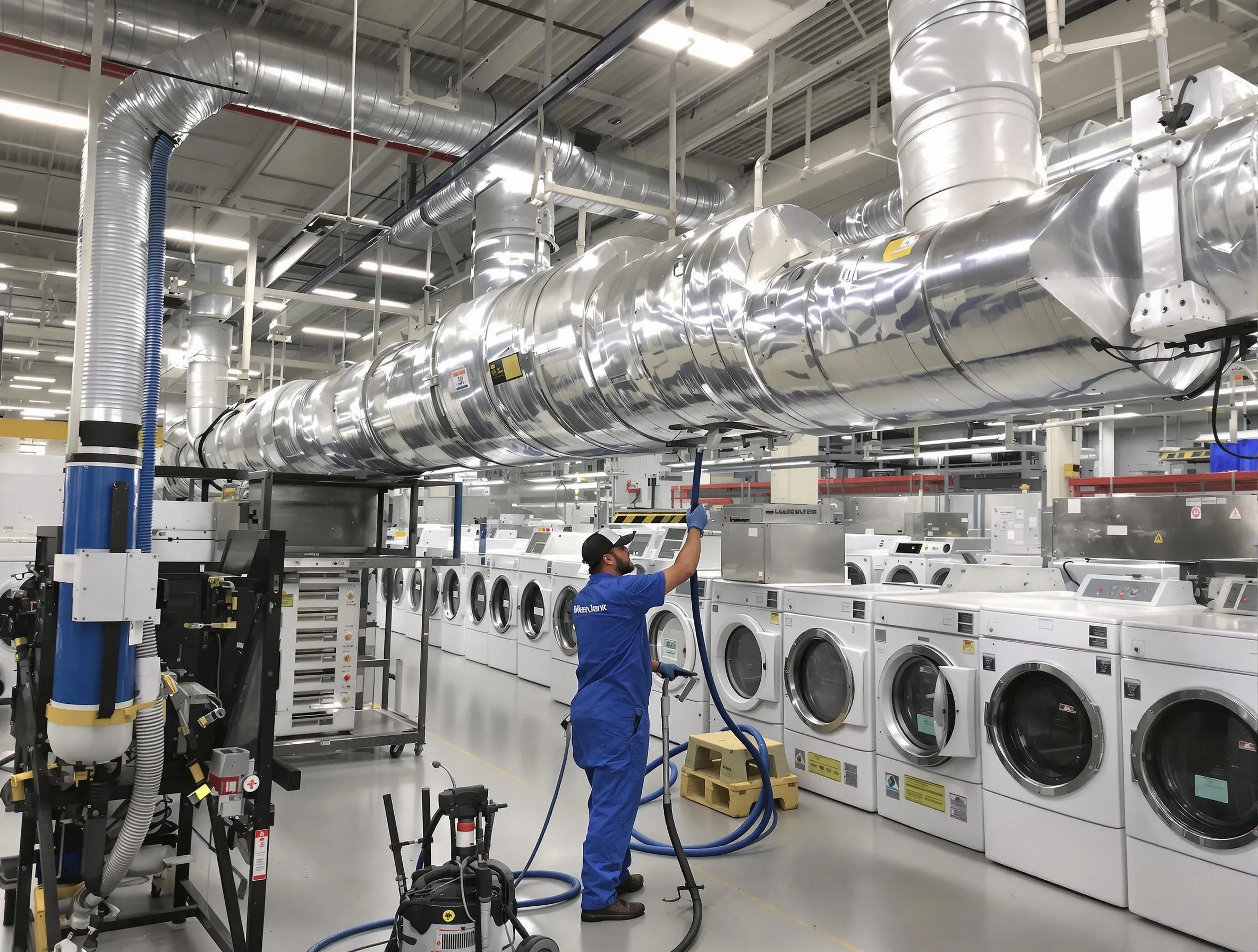 Sun City Dryer Vent Cleaning team performing heavy-duty industrial dryer vent cleaning in Sun City