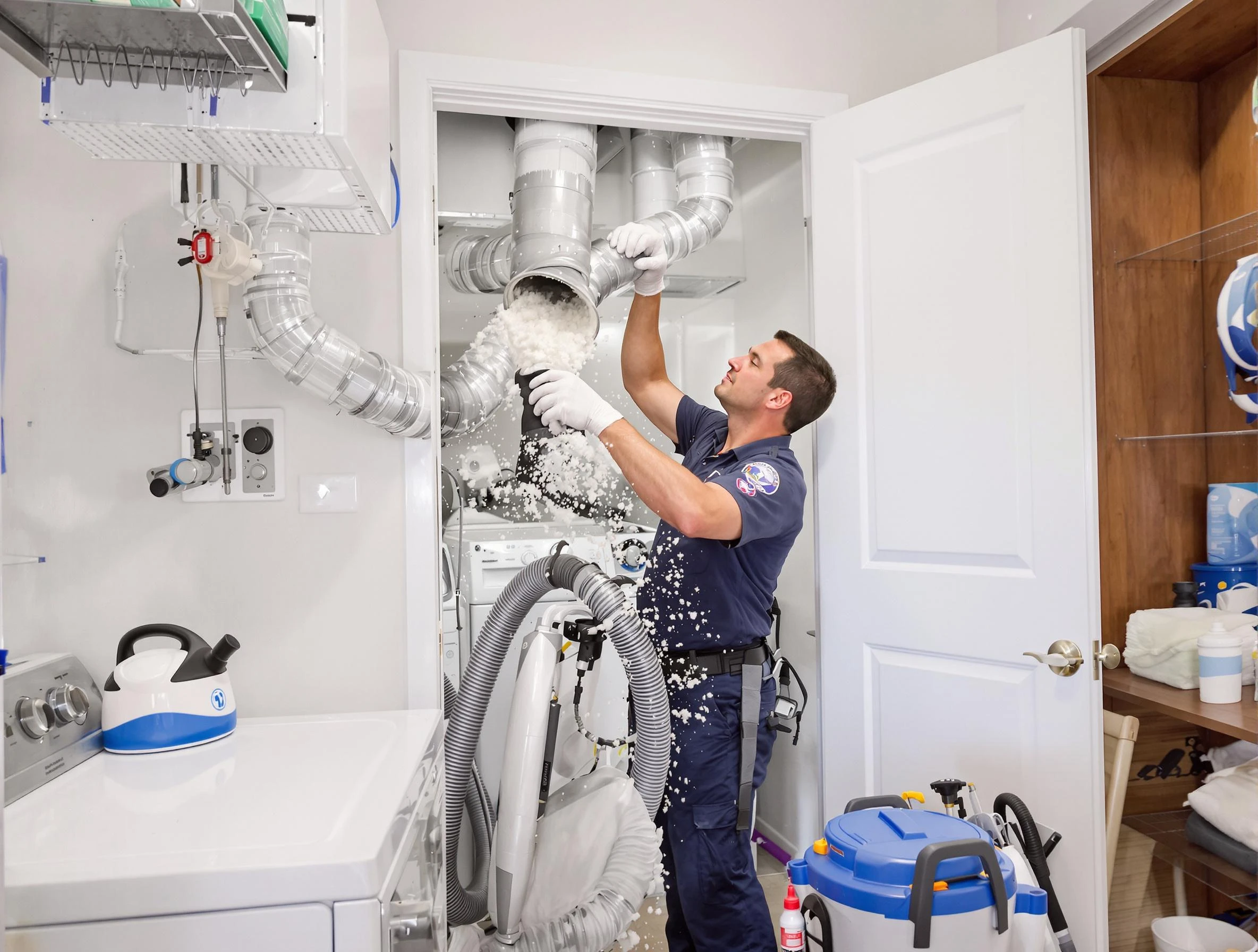 Sun City Dryer Vent Cleaning technician delivering thorough residential dryer vent cleaning service in Sun City